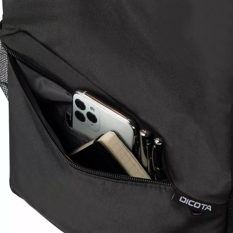 Mochila DICOTA Backpack One – 13-16 polegadas para portátil – preto / poliéster PET reciclado 300d