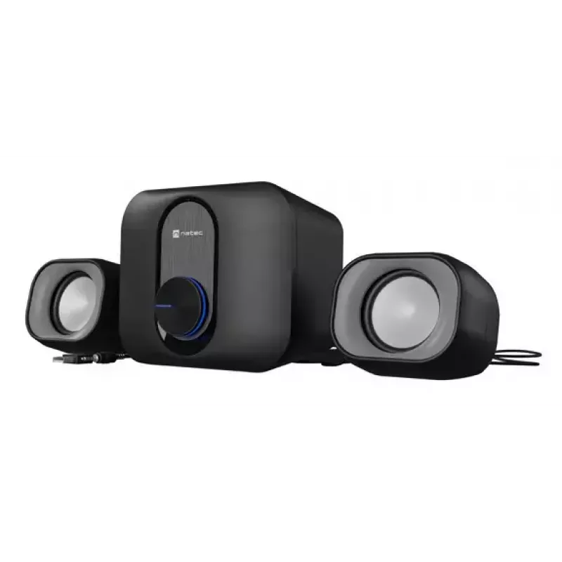 Natec Pug 2.1 colunas para computador, 11 W RMS, pretas
