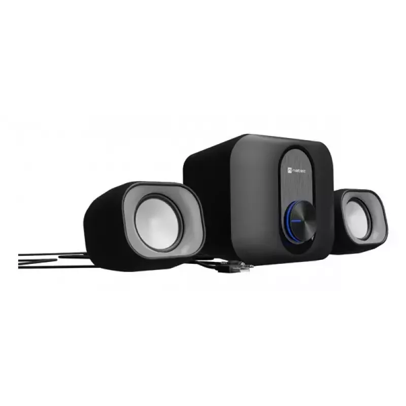 Natec Pug 2.1 colunas para computador, 11 W RMS, pretas