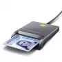 Leitor de cartões smart/ID USB-A Axagon CRE-SM3T, plano, USB 2.0, 1,3 m, preto, 56 g