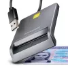 Leitor de cartões smart/ID USB-A Axagon CRE-SM3T, plano, USB 2.0, 1,3 m, preto, 56 g