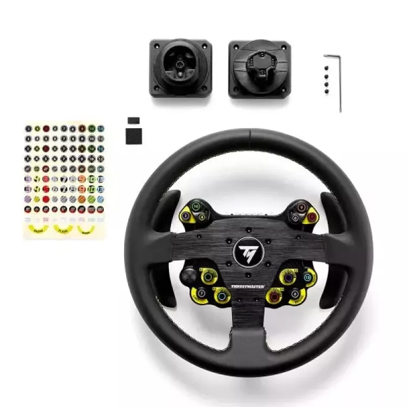 Thrustmaster Evo Racing 32R Leather Preto, Amarelo Volante PC, PlayStation 4, PlayStation 5, Xbox, Xbox One