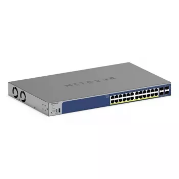 Switch inteligente empilhável NETGEAR 28 portas PoE Gigabit/10G (GS728TXP)