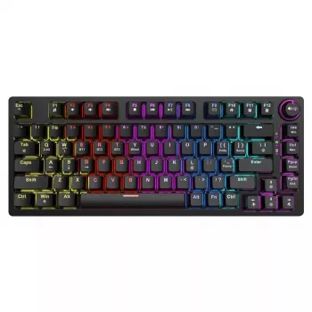 Teclado gaming Savio SAVGK-PHENIX Amarelo USB RF Wireless Bluetooth Mecânico 82 teclas RGB