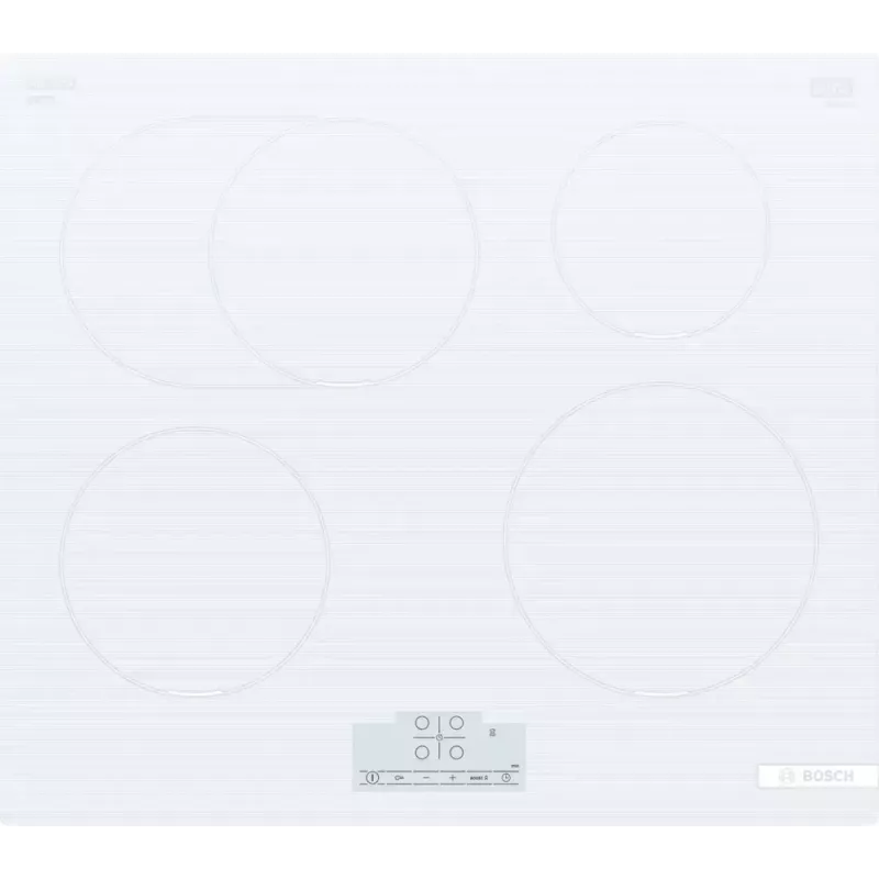 Placa de indução Bosch Serie 6 PIF612BB1E, 4 zonas, encastrar, 60 cm, branco, controlo tátil