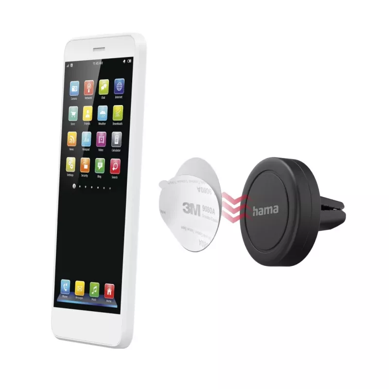 Suporte passivo magnético Hama para telemóvel smartphone preto 00201517