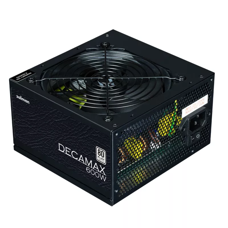 Fonte de alimentação Zalman Decamax 600 W ATX preta
