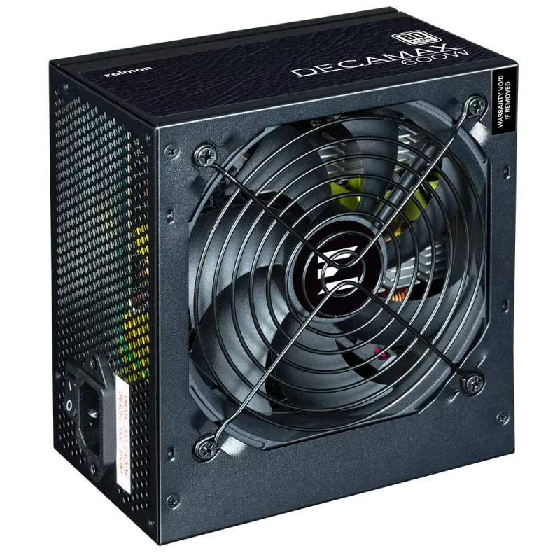 Fonte de alimentação Zalman Decamax 600 W ATX preta