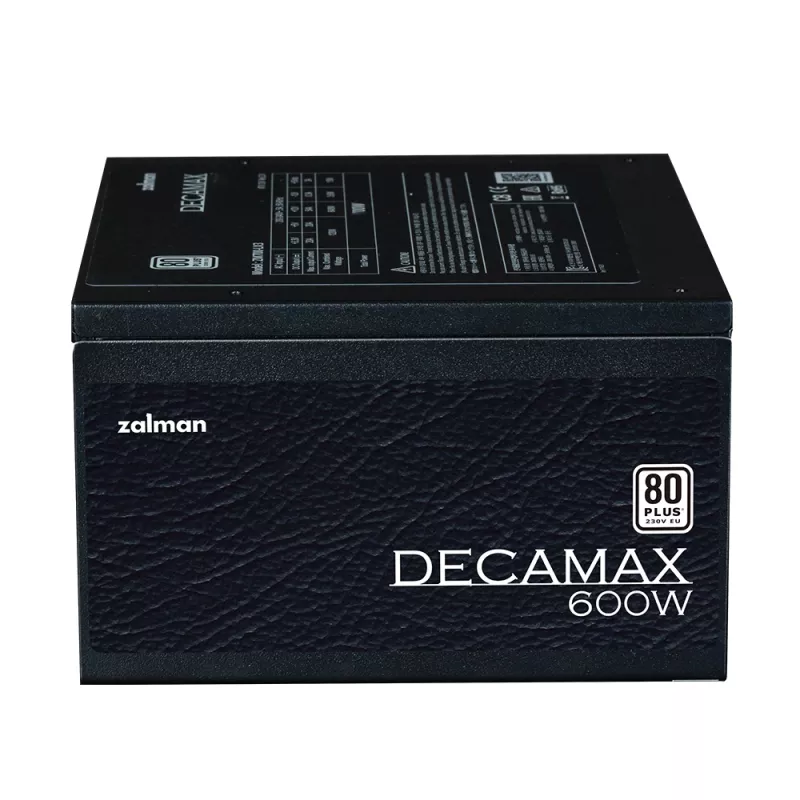 Fonte de alimentação Zalman Decamax 600 W ATX preta