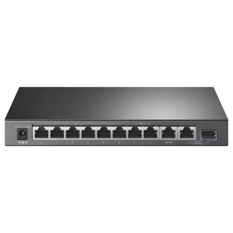 TP-Link switch de secretária Gigabit de 10 portas com 6 portas PoE+ e 2 portas PoE++
