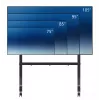 Neomounts MOVE Go XL FL50-575BL1 carrinho para TV 65-110 polegadas, máx. 125 kg, altura ajustável 129-139 cm, VESA 100x100-1100x600, bloqueável, certificado TÜV, preto