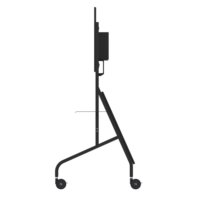 Neomounts MOVE Go XL FL50-575BL1 carrinho para TV 65-110 polegadas, máx. 125 kg, altura ajustável 129-139 cm, VESA 100x100-1100x600, bloqueável, certificado TÜV, preto