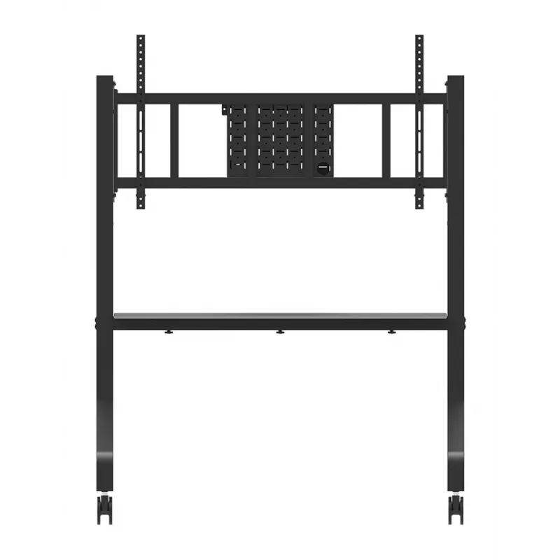 Neomounts MOVE Go XL FL50-575BL1 carrinho para TV 65-110 polegadas, máx. 125 kg, altura ajustável 129-139 cm, VESA 100x100-1100x600, bloqueável, certificado TÜV, preto