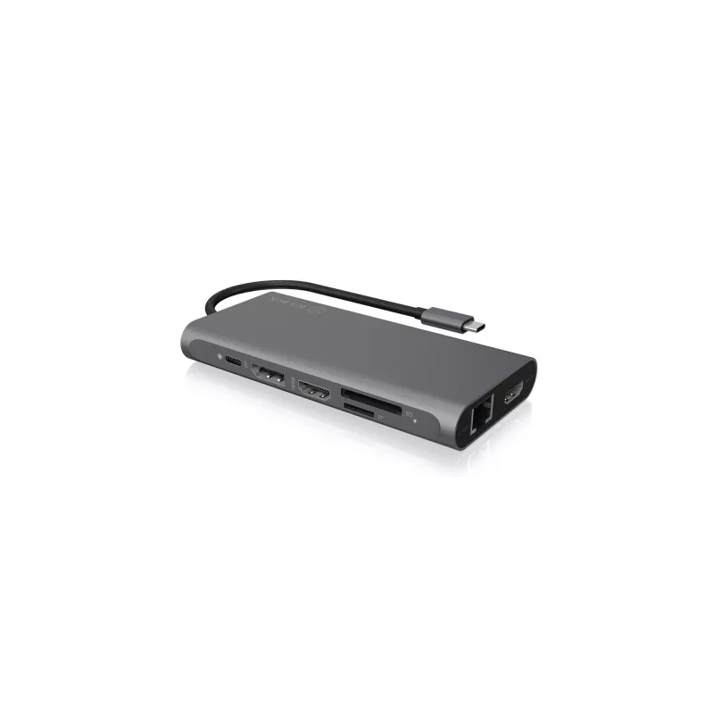 ICY BOX IB-DK4050-CPD com fios USB 3.2 Gen 1 (3.1 Gen 1) Type-C antracite