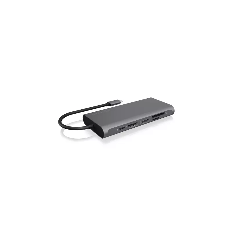 ICY BOX IB-DK4050-CPD com fios USB 3.2 Gen 1 (3.1 Gen 1) Type-C antracite