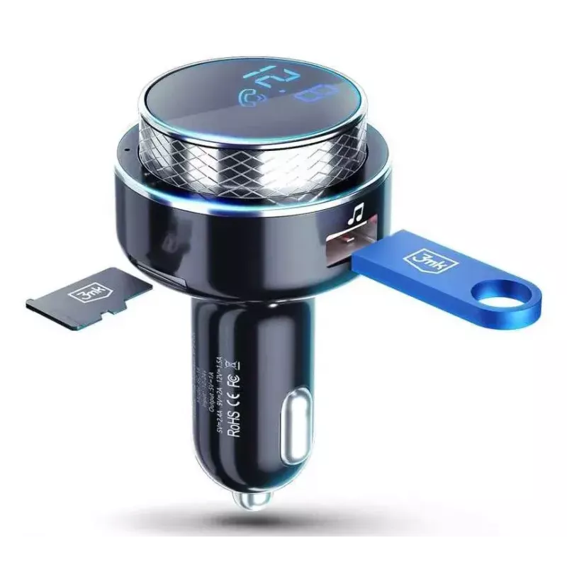 Transmissor FM 3MK Hyper Car 87,5 – 99,8 MHz USB preto