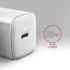 Carregador de parede Axagon ACU-PD20W 1x QC3.0/AFC/FCP/PD Type-C 20W branco