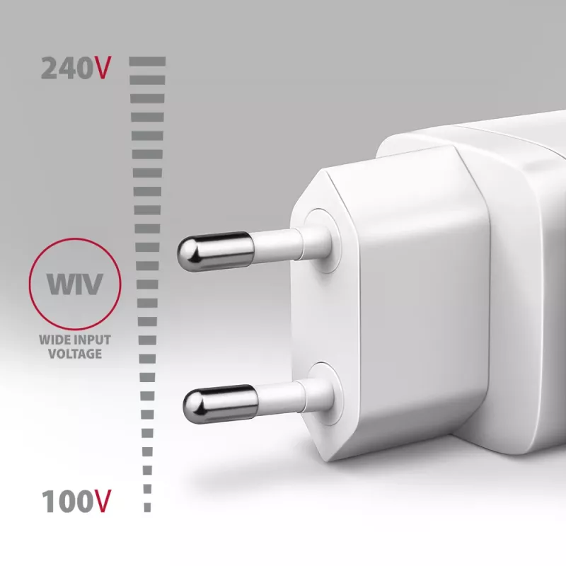 Carregador de parede Axagon ACU-PD20W 1x QC3.0/AFC/FCP/PD Type-C 20W branco