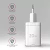 Carregador de parede Axagon ACU-PD20W 1x QC3.0/AFC/FCP/PD Type-C 20W branco