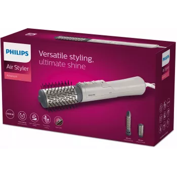 Philips série 7000 BHA710/00 Air styler, escova de ar quente, quente, prateado, 1,8 m, 1000 W, AC