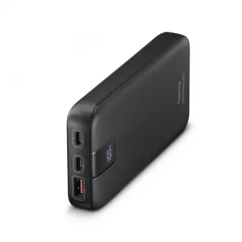 Powerbank Hama PD 20 20000 mAh, saídas: 2x USB-C, USB-A, carregamento rápido, Antracite