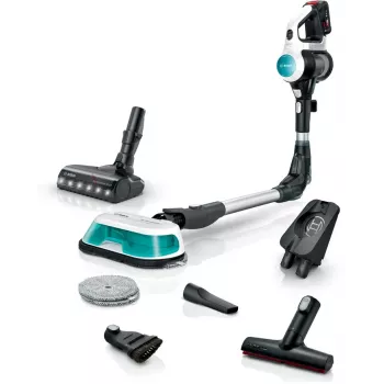 Bosch BCS71HYG1 aspirador vertical / vassoura elétrica a bateria, a seco e a húmido, HEPA, sem saco, 0,3 l, preto, branco
