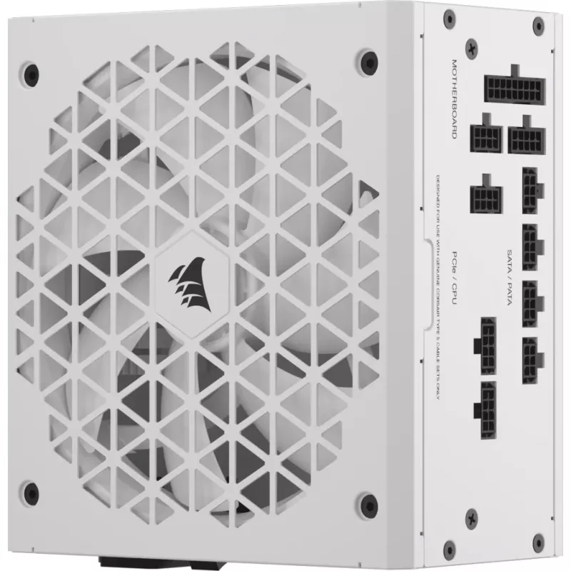 Fonte de alimentação CORSAIR - Rm750x Shift 80 Plus Gold Totalmente modular ATX - Branco