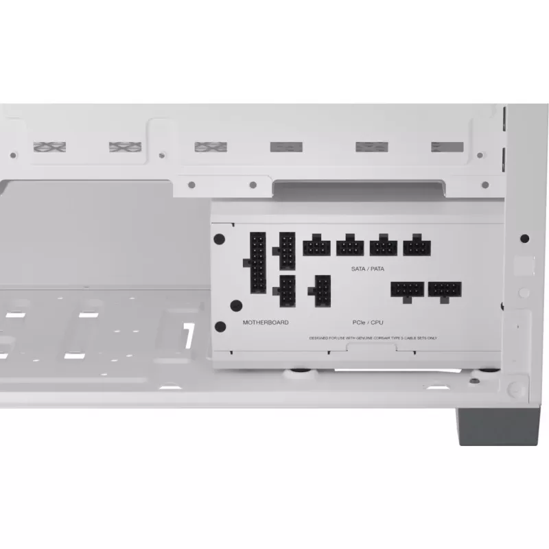 Fonte de alimentação CORSAIR - Rm750x Shift 80 Plus Gold Totalmente modular ATX - Branco