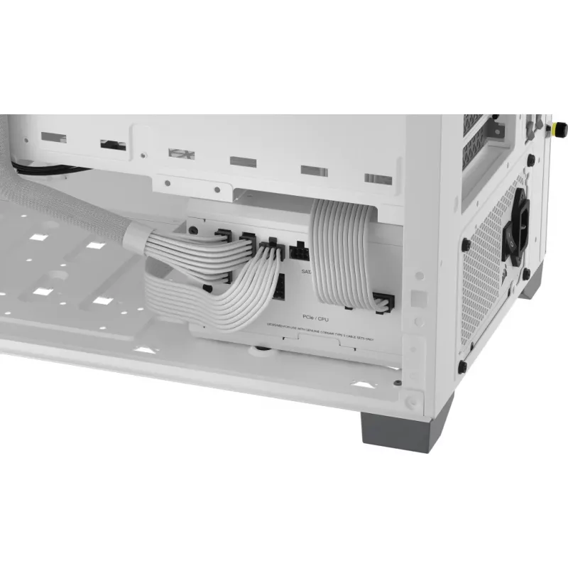 Fonte de alimentação CORSAIR - Rm750x Shift 80 Plus Gold Totalmente modular ATX - Branco