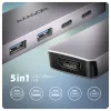 Axagon HMC-5H60 hub USB 5Gbps, 2x USB-A, 1x USB-C, HDMI 4k/60Hz, PD 100W, cabo USB-C