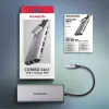 Axagon HMC-6G2L hub USB 10Gbps, 2x USB-A, 1x USB-C, HDMI 4k/60Hz, RJ-45, PD 100W