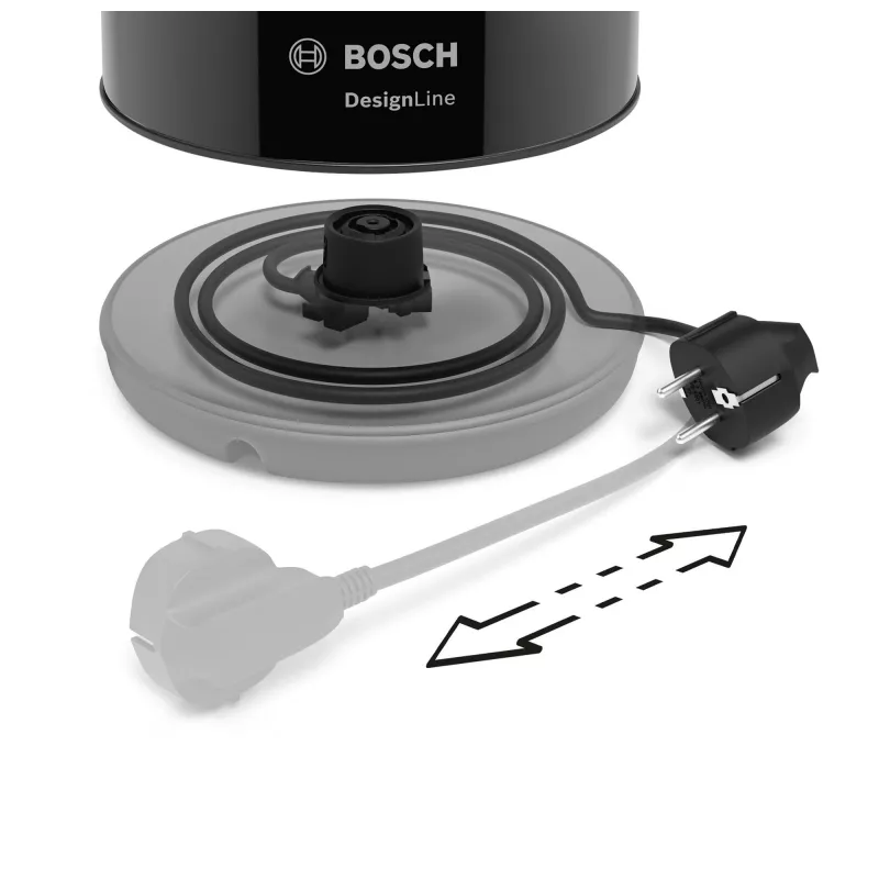 Bosch TWK3P423 chaleira 1,7 l 2400 W preta
