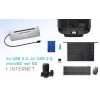 i-tec Metal SB-C estação de acoplamento ergonómica 4K 3x Display com Power Delivery 85 W + carregador universal 100 W