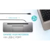 i-tec Metal SB-C estação de acoplamento ergonómica 4K 3x Display com Power Delivery 85 W + carregador universal 100 W