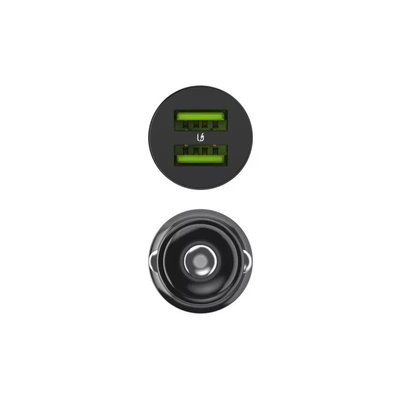 Green Cell GC PowerRide Nano36 CADM-GC-36AA carregador de automóvel 36 W 6 A, 2 × USB-A, carregamento rápido Ultra Charge, 12/24 V, preto