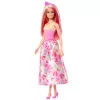Barbie A Touch of Magic boneca Royal com cabelo rosa e loiro, saia de borboleta e acessórios