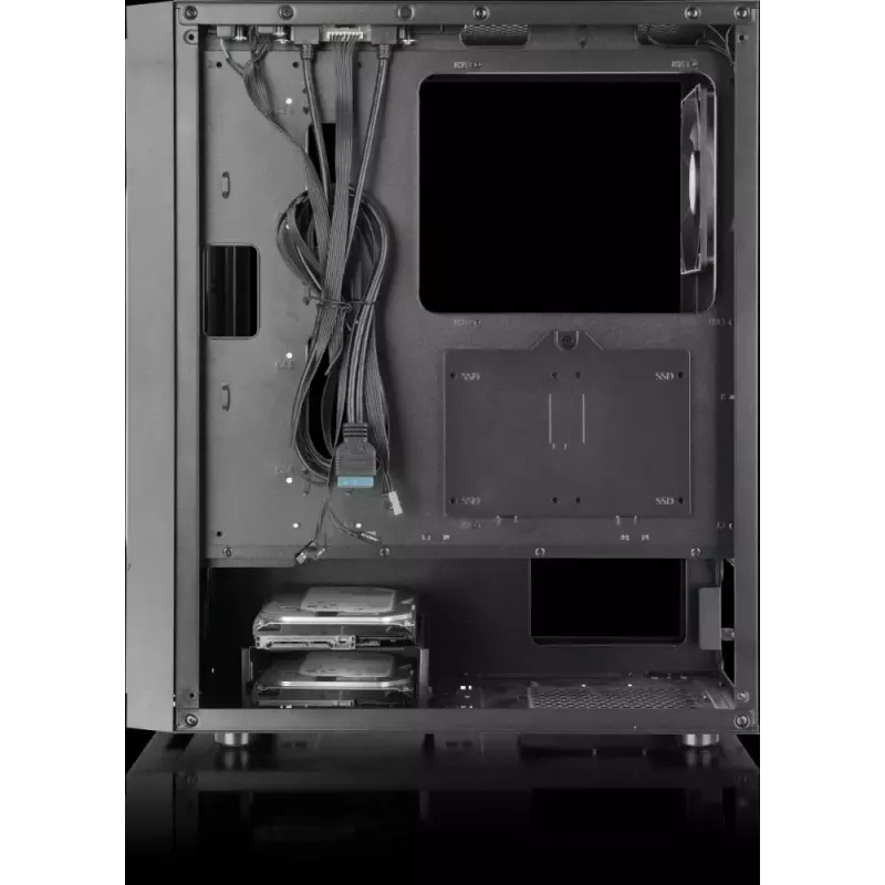 Caixa Thermaltake Versa XM1 Tempered Glass Midi Torre, preta