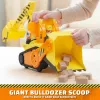 Rubble & Crew, Bark Yard Deluxe Bulldozer veículo de construção de brincar com luzes, sons e figura de ação Rubble, brinquedo para meninos e meninas a partir de 3 anos