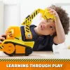 Rubble & Crew, Bark Yard Deluxe Bulldozer veículo de construção de brincar com luzes, sons e figura de ação Rubble, brinquedo para meninos e meninas a partir de 3 anos