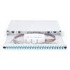Caixa de fusão de fibra ótica DIGITUS com tampa deslizante, 1U, equipada com 24x LC Duplex, incl. ligação roscada M 25, cassete de fusão OM3 pigtails coloridos, adaptador