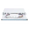 Caixa de fusão deslizante de fibra ótica DIGITUS, 1U, equipada com 24x LC Duplex, incl. parafuso M25, cassete de fusão monomodo OS2, pigtails coloridos
