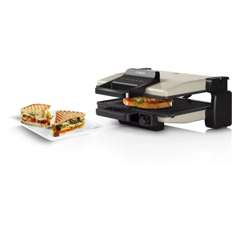 Bosch TCG3302 grelhador de contacto, 2000 W, prateado