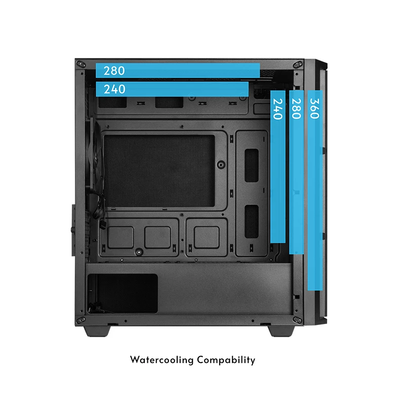 Caixa de computador Chieftec AZ-01B-OP Mini Tower preto