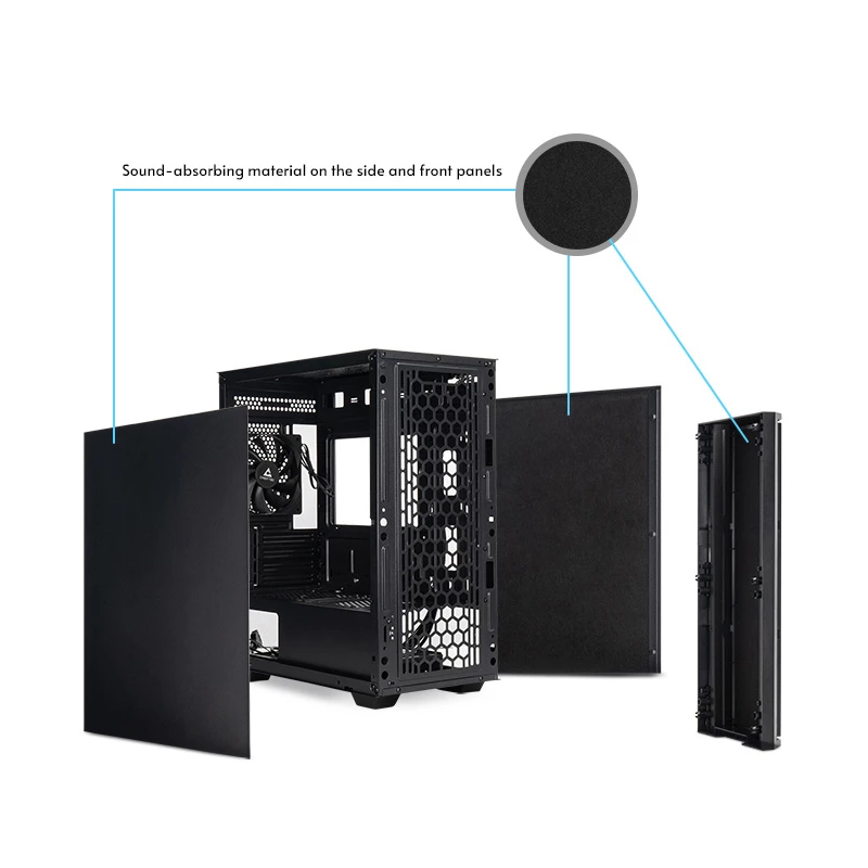 Caixa de computador Chieftec AZ-01B-OP Mini Tower preto