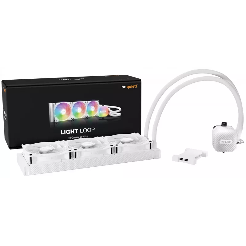 Arrefecedor líquido all-in-one para processador be quiet LIGHT LOOP 360mm branco 12 cm 1 unid.