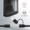 Axagon EEM2-GTS2 caixa externa USB-C 10Gbit/s em metal para unidades SSD M.2 NVMe e SATA. Sem parafusos