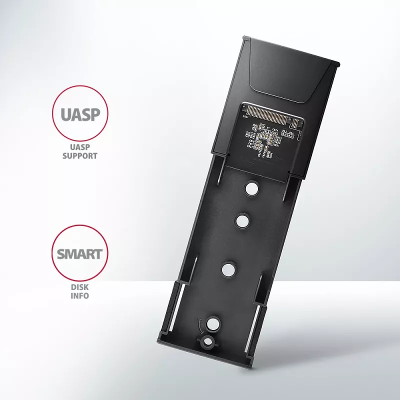 Axagon EEM2-GTS2 caixa externa USB-C 10Gbit/s em metal para unidades SSD M.2 NVMe e SATA. Sem parafusos