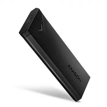 Axagon EEM2-UB2 caixa externa USB-C 10Gbps em metal para unidades SSD M.2 NVMe. Preto