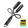 Axagon ADA-HCPD USB-C para jack de 3,5 mm – adaptador de áudio DAC Hi-Res, 384 kHz/32 Bit, PD 60 W 3 A