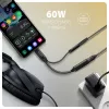 Axagon ADA-HCPD USB-C para jack de 3,5 mm – adaptador de áudio DAC Hi-Res, 384 kHz/32 Bit, PD 60 W 3 A